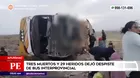 Apurímac: Tres muertos y 29 heridos tras despiste de bus interprovincial