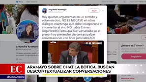 Alejandra Aramayo se defiende en Twitter.