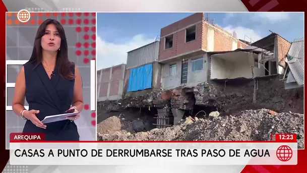 Arequipa: 1300 viviendas afectadas y casas al borde del colapso. Foto: América Noticias