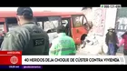 Arequipa: 40 heridos deja choque de cúster contra vivienda