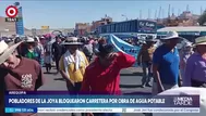 Arequipa: bloquean la Panamericana Sur por falta de agua