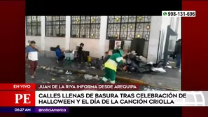 Desorden y basura en calles de Arequipa. América Noticias