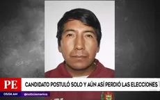 Arequipa: Candidato postuló solo y aún así perdió las elecciones - Noticias de arequipa