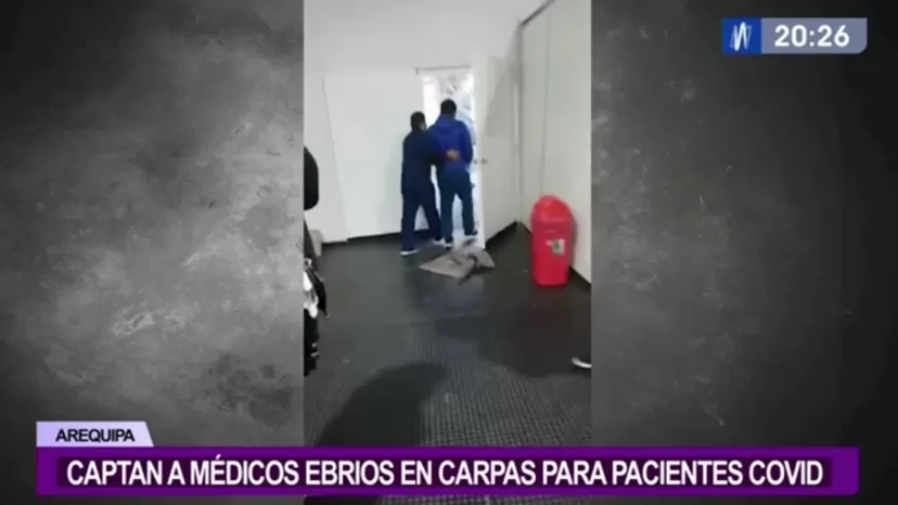 Arequipa: Captan a médicos ebrios en carpas para pacientes COVID-19