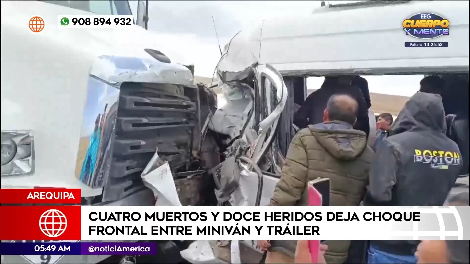 Accidente de tránsito en Arequipa. Foto: América Noticias