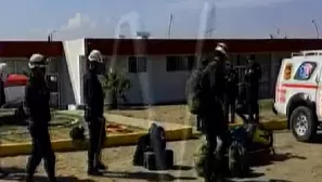 Policía Nacional ya trabaja en la zona afectada por el sismo.