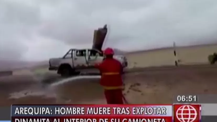 Arequipa: hombre murió tras explosión de dinamita dentro de su camioneta