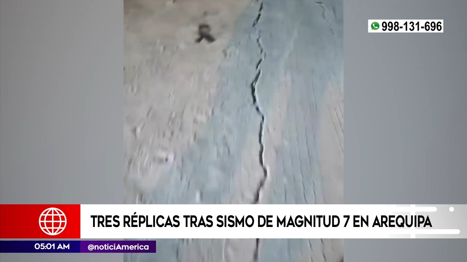 Fuerte sismo en Arequipa. Foto: América Noticias