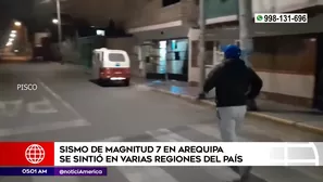 Fuerte sismo en Arequipa. Foto y video: América Noticias