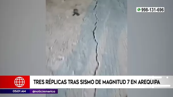 Fuerte sismo en Arequipa. Foto: América Noticias