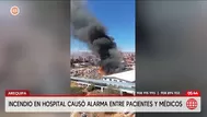 Arequipa: Incendio en zona de chatarra del Hospital Honorio Delgado