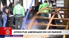 Arequipa: Joven fue asesinado en un parque