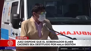 Elmer Cáceres, gobernador regional de Arequipa. América Noticias