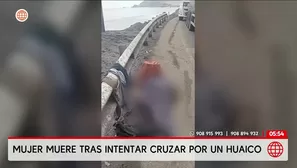 Arequipa: Mujer muere tras intentar cruzar un huaico en Panamericana Sur. Foto y video: América Noticias