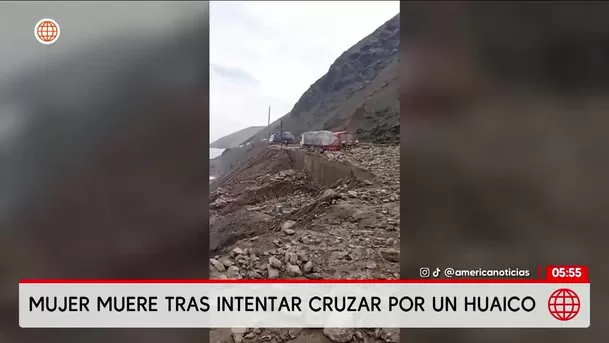 Arequipa: Mujer muere tras intentar cruzar un huaico en Panamericana Sur. Foto: América Noticias Arequipa: Mujer muere tras intentar cruzar un huaico en Panamericana Sur. Foto: América Noticias