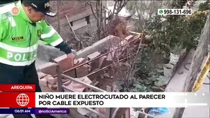 Niño muró electrocutado en Arequipa. Foto y video: América Noticias