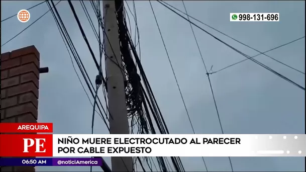 Niño muró electrocutado en Arequipa. Foto: América Noticias Niño muró electrocutado en Arequipa. Foto: América Noticias