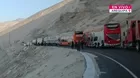 Arequipa: Caída de rocas y deslizamiento interrumpen tránsito en Panamericana Sur