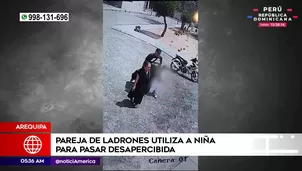 Pareja utiliza a niña para robar en Arequipa. Foto y video: América Noticias