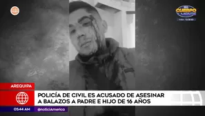 Policía acusado de asesinar a padre e hijo en Arequipa. Foto y video: América Noticias