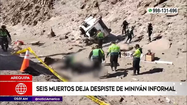 Accidente de tránsito en Arequipa. Foto: América Noticias