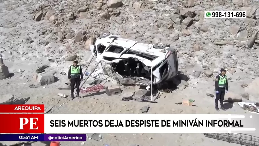 Arequipa: Seis muertos tras despiste de miniván informal