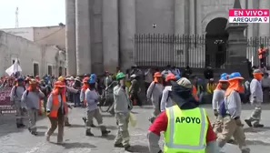 Los dirigentes aprovechan este momento para dirigirse a los trabajadores y exponer sus reclamos. / Video: Canal N