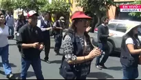 Los manifestantes están recorriendo las calles del centro histórico del cercado de Arequipa. / Video: Canal N