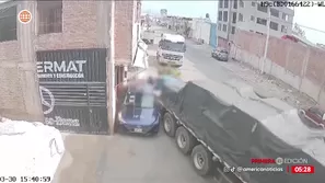Tráiler sin control aplasta vehículos y deja tres heridos. Foto y video: América Noticias