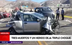 Arequipa: Tres muertos y un herido tras choque múltiple - Noticias de arequipa