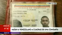 Asesinaron a venezolano en Arequipa. Foto y video: América Noticias