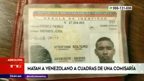 Asesinaron a venezolano en Arequipa. Foto y video: América Noticias