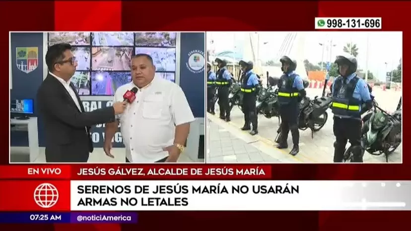 Armas no letales: Alcalde de Jesús María anunció que serenos no usarán este armamento
