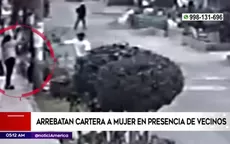 Arrebatan cartera a mujer en presencia de vecinos en Comas - Noticias de sicarios