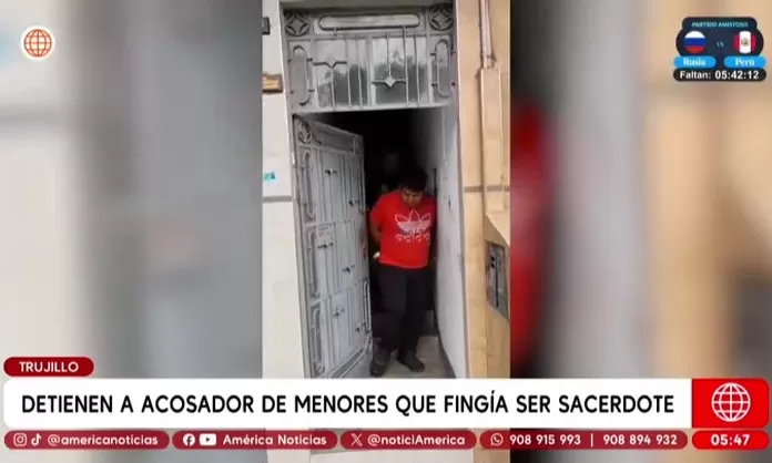Detienen a supuesto sacerdote acusado de acoso en Trujillo