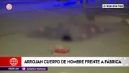 Arrojan cuerpo de hombre frente a fábrica en Pachacámac