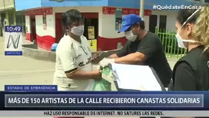 Ayudan a artistas de la calle. Foto: Canal N