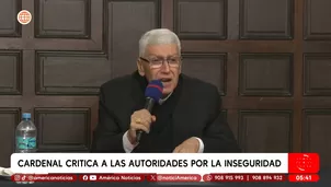 Cardenal critica a las autoridades por la inseguridad. Foto y video: América Noticias