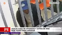 Sujeto asalta casa de apuestas y pide ticket para apostar en Ate. Foto y video: América Noticias