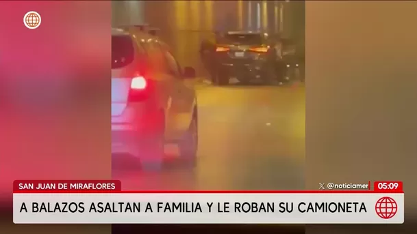 Asaltan a balazos a una familia en San Juan de Miraflores. Foto: América Noticias