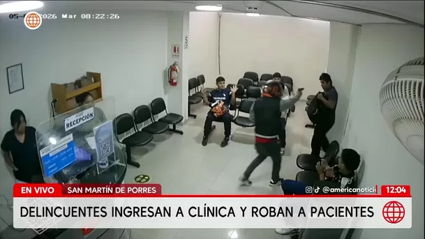 Delincuentes asaltan clínica y roban a pacientes en San Martín de Porres. Foto: América Noticias