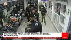 Asaltan dos salones de belleza en una sola noche
