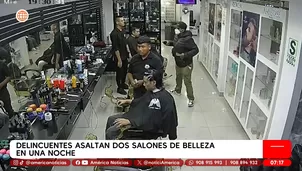 Asaltan dos salones de belleza en una sola noche. Foto y video: América TV