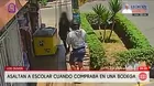 Asaltan a escolar de 13 años en bodega de Los Olivos