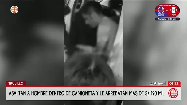 Asaltan a hombre en camioneta y le roban S/ 190 mil en Trujillo. Foto: América Noticias Asaltan a hombre en camioneta y le roban S/ 190 mil en Trujillo. Foto: América Noticias