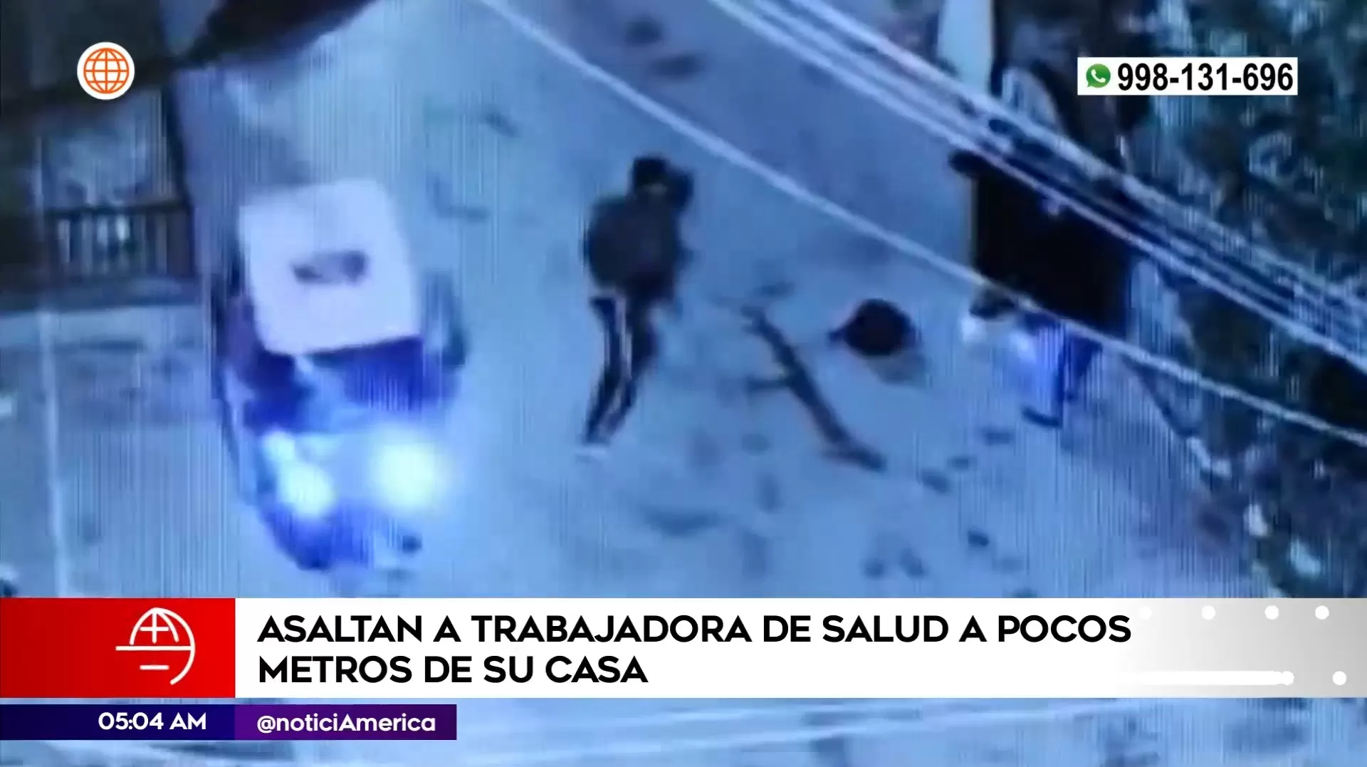 De la mototaxi descendieron dos delincuentes | Imagen: América Noticias