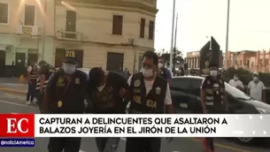 Capturan a los cuatro sujetos que habrían participado en asalto a la joyería Crispín. Video: América