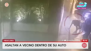 Asalto en Miraflores: Vecino escapa de delincuentes armados en la puerta de su casa. Foto y video: América Noticias