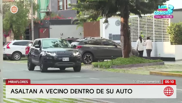 Asalto en Miraflores: Vecino escapa de delincuentes armados en la puerta de su casa. Foto: América Noticias Asalto en Miraflores: Vecino escapa de delincuentes armados en la puerta de su casa. Foto: América Noticias