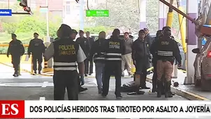 Policías heridos.